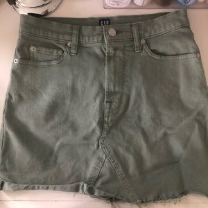 Jean skirt dark green